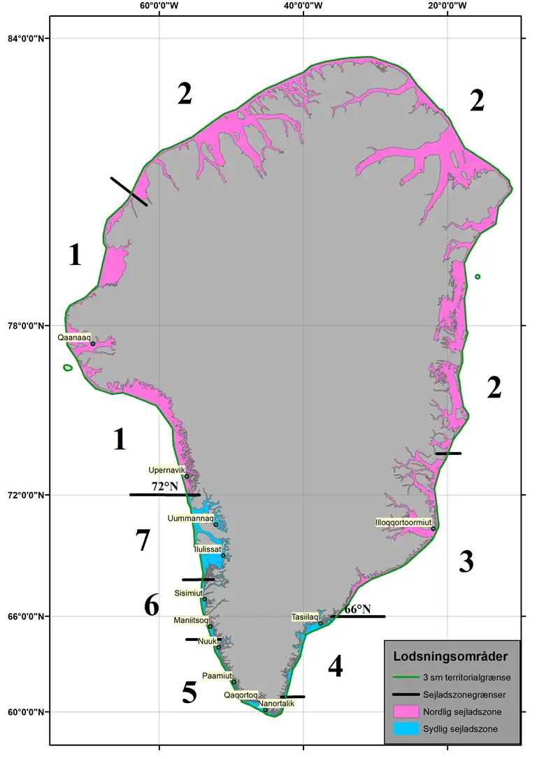 Lodsområder i Grønland